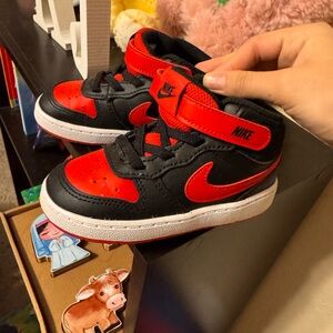 Nike Kids Black and Red Sneakers
